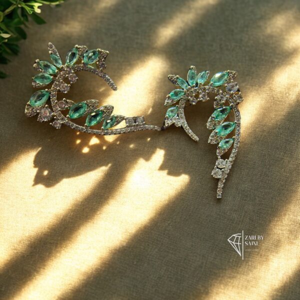 Emerald Frost Bloom Earrings