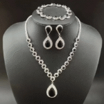 Floral Waterdrop Bridal Jewelry Dress Accessories for Women