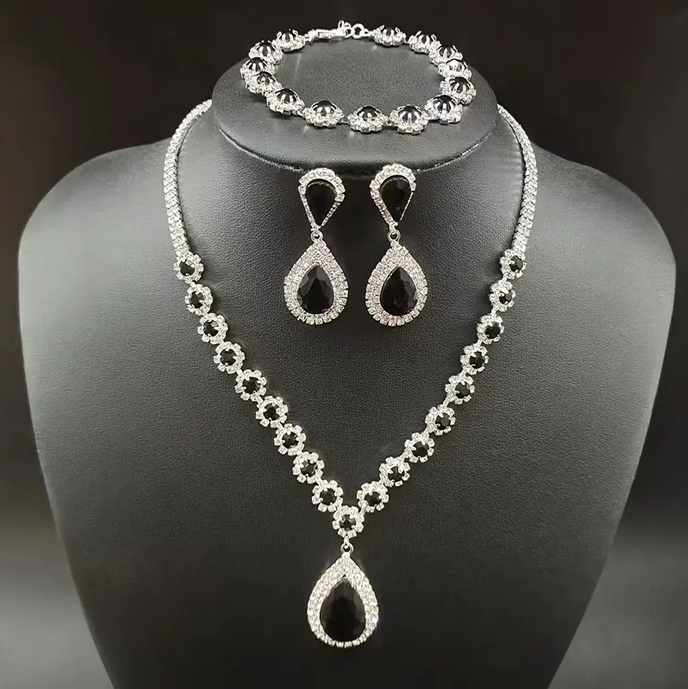 Floral Waterdrop Bridal Jewelry Dress Accessories for Women
