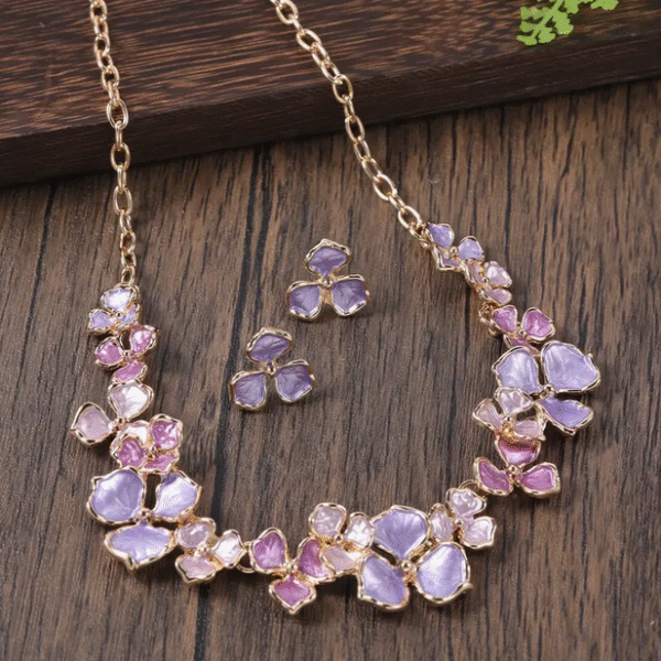 Bohemian Style Luxury Gradient Women's Vacation Party Necklace Earring Set